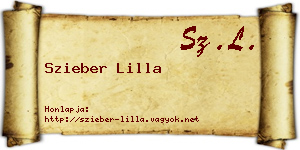 Szieber Lilla névjegykártya